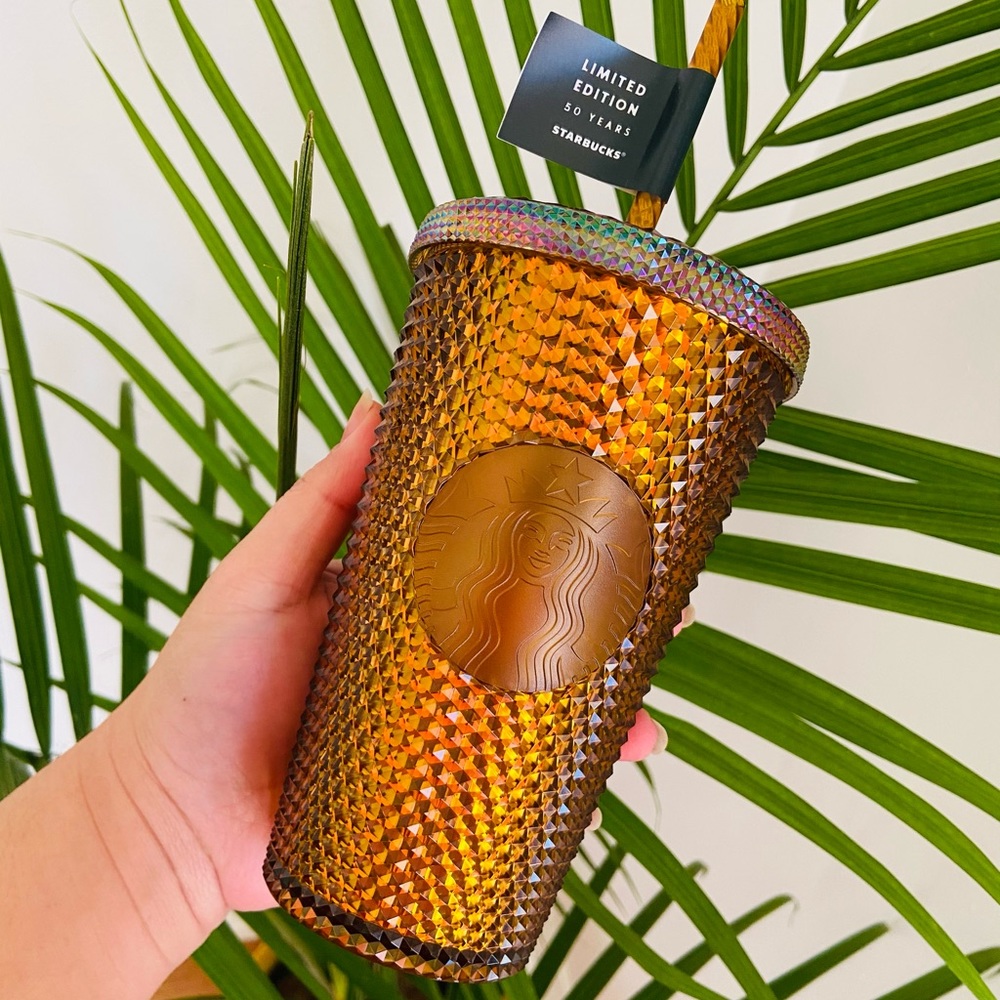 Starbucks 50th anniversary Gold Copper Tumbler